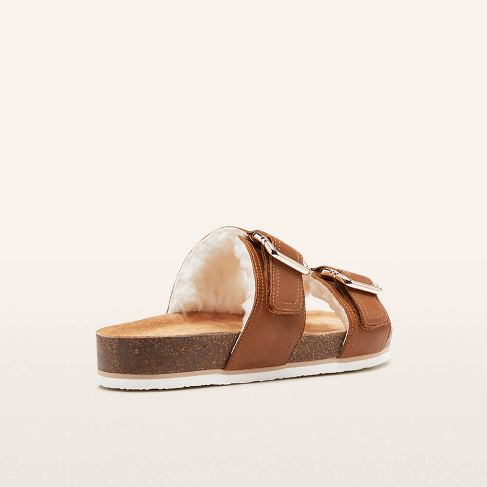 Nico Cognac Shearling - Image 4