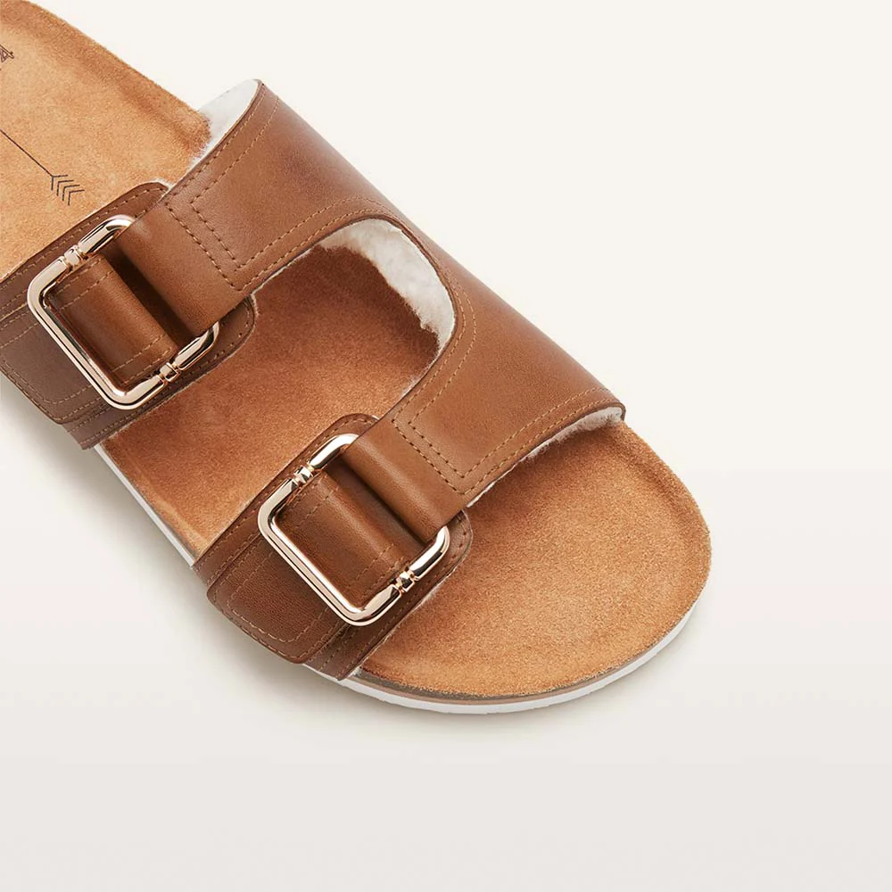 Nico Cognac Shearling - Image 5